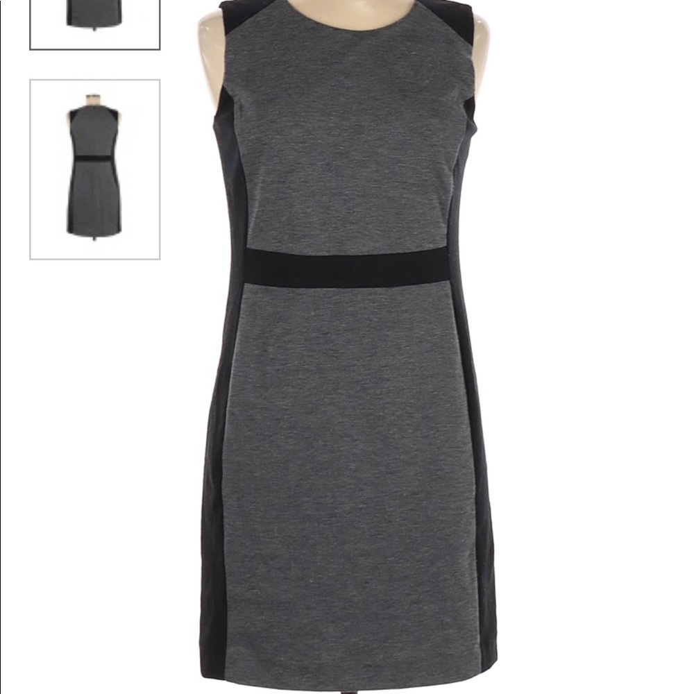 Gray and Black Banana Republic Dress